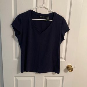 NY&CO Navy Blue V-Neck T-Shirt
